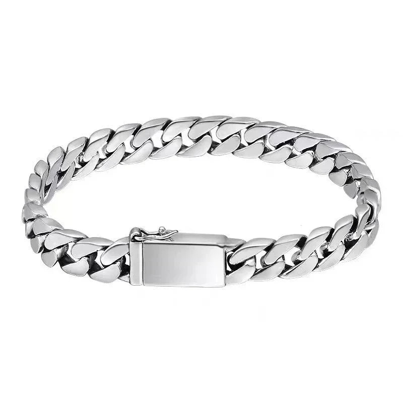 Men's Trendy Cool Metal Bracelet Classic Versatile Minimalist Style Bracelet