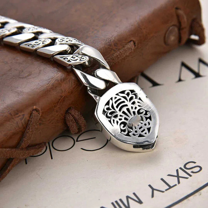 Xiangxu new retro domineering lion bracelet personality men's punk rock fashion Cuban chain factory direct sales