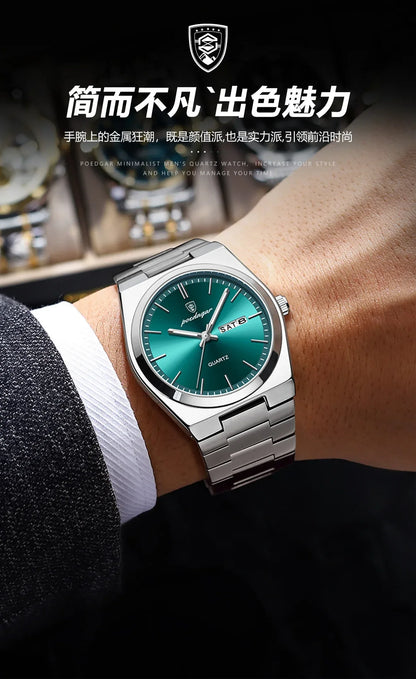 POEDAGAR brand luxury men's watch new ultra-thin waterproof quartz watch