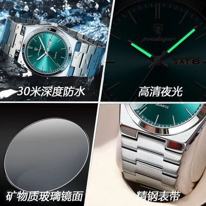 POEDAGAR brand luxury men's watch new ultra-thin waterproof quartz watch