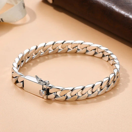 Men's Trendy Cool Metal Bracelet Classic Versatile Minimalist Style Bracelet