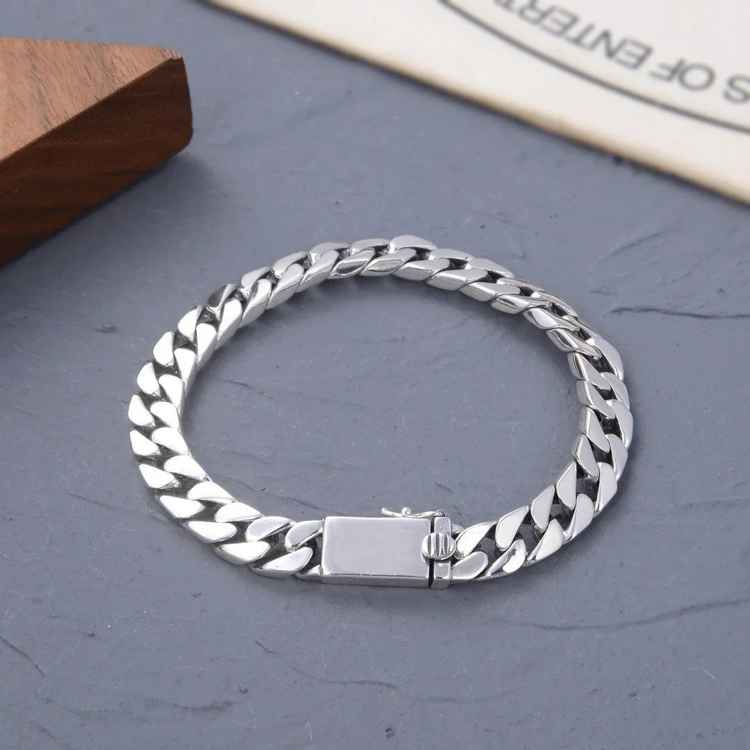 Men's Trendy Cool Metal Bracelet Classic Versatile Minimalist Style Bracelet