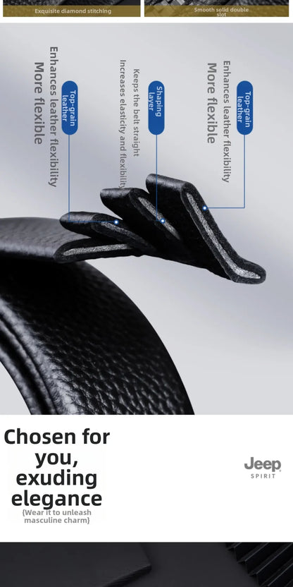Jeep | Men's Luxury Automatic Buckle Leather Belt