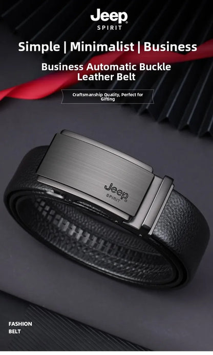 Jeep | Men's Luxury Automatic Buckle Leather Belt