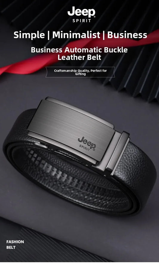 Jeep | Men's Luxury Automatic Buckle Leather Belt