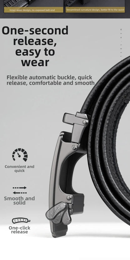 Jeep | Men's Luxury Automatic Buckle Leather Belt