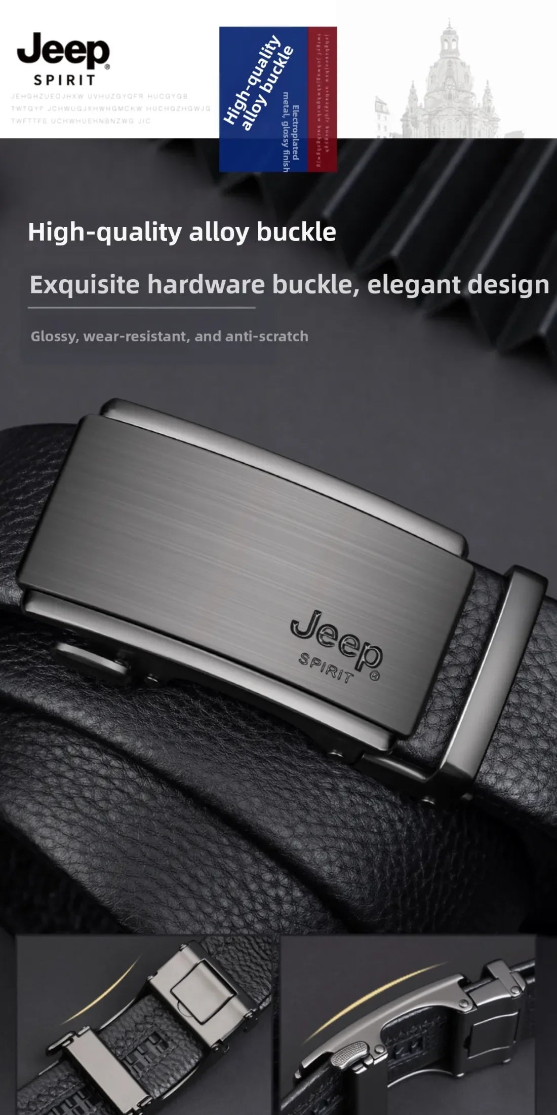 Jeep | Men's Luxury Automatic Buckle Leather Belt