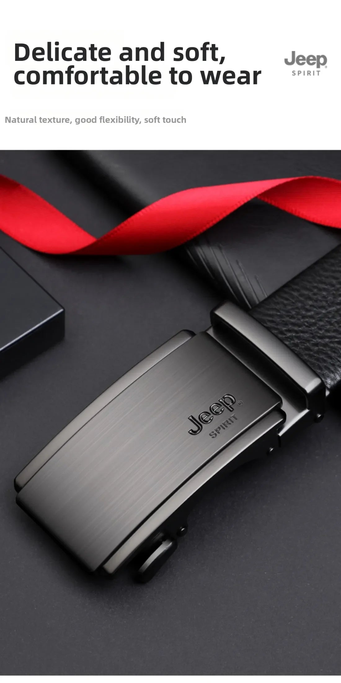 Jeep | Men's Luxury Automatic Buckle Leather Belt