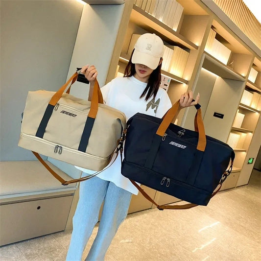 SIMHOME Unisex Travel Luggage Bag Big Capasity Fashion Beg Extendable Waterproof Duffel Beg
