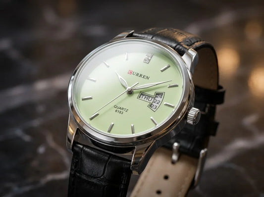 CURREN 6183 Quartz Watch – Mint Green Dial